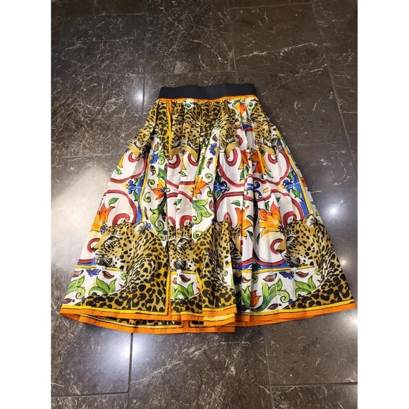 Dolce & Gabbana Leopard and Maiolica Skirt - Picture 6 of 6